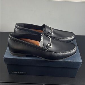 Wolf and Shepherd Men's Belmont Bit Italian Leather Loafer Slip-On Dress Shoes